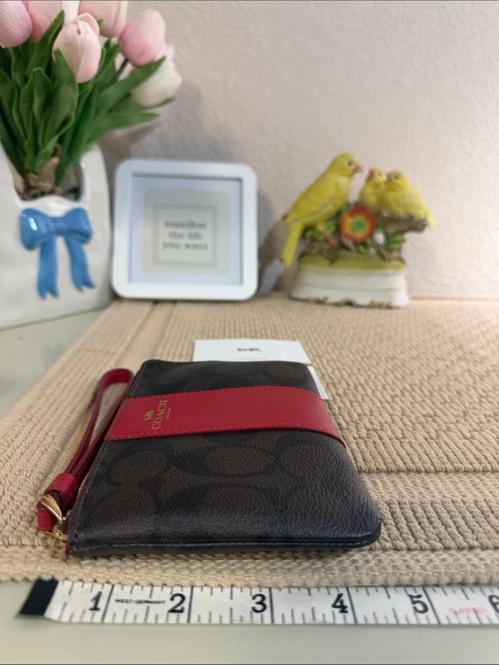 Coach Signature Canvas Wristlet